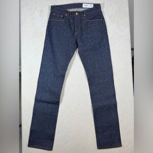 NWOT Jack Donnelly Made in USA 33W 34L Indigo Button Fly Selvedge Denim Jeans